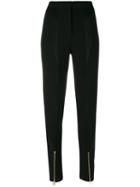 Versace - Paneled Zipped Cuff Trousers - Women - Silk/polyamide/spandex/elastane/viscose - 40, Black, Silk/polyamide/spandex/elastane/viscose