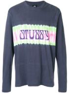 Stussy Logo Print Sweatshirt - Blue