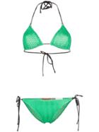 Missoni Mare Tie Side Triangle Bikini Set - Green