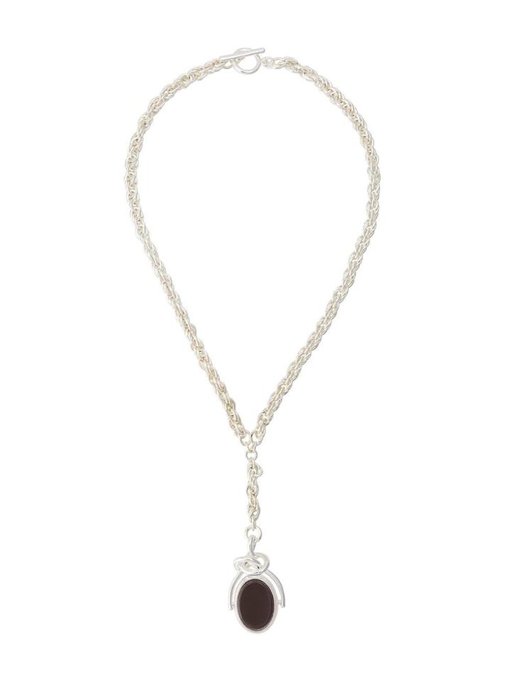 Rejina Pyo Round-stone Pendant Necklace - Silver
