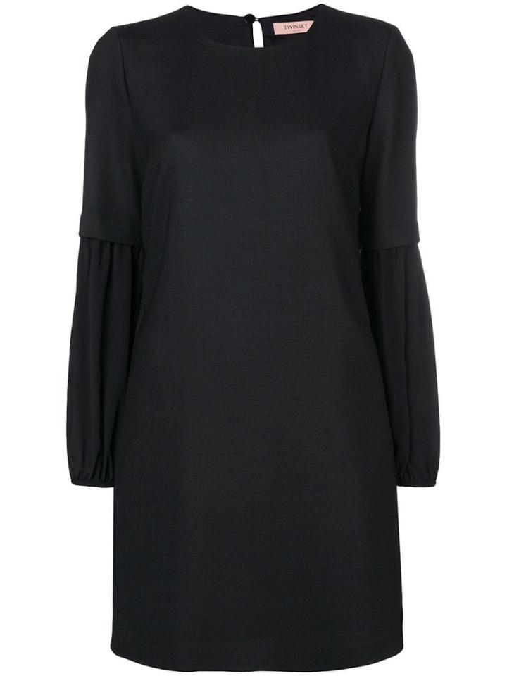 Twin-set Longsleeved Shift Dress - Black