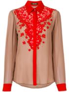 Roberto Cavalli Floral Lace Shirt - Pink & Purple