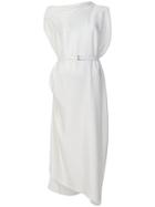 Jean Paul Knott Gathered Side Dress - White