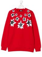 Neil Barrett Kids Star Print Sweater - Red