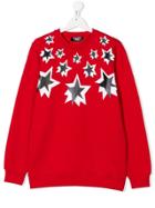 Neil Barrett Kids Star Print Sweater - Red