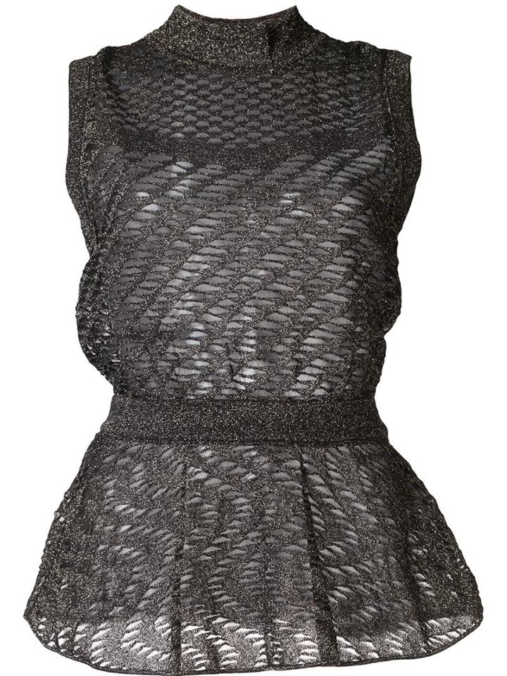 Missoni Sleeveless Blouse, Women's, Size: 38, Black, Polyamide/polyester
