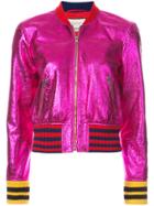 Gucci Metallic Bomber Jacket - Pink & Purple