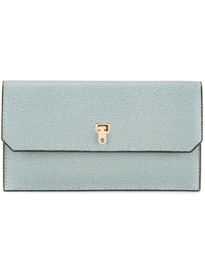 Valextra Clasp Wallet - Grey