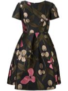 P.a.r.o.s.h. Floral Jacquard Dress, Women's, Size: Medium, Black, Polyester/acetate/viscose/polyamide