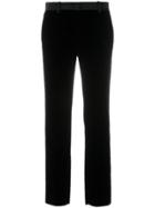 Roberto Cavalli Velvet Slim Fit Trousers - Black
