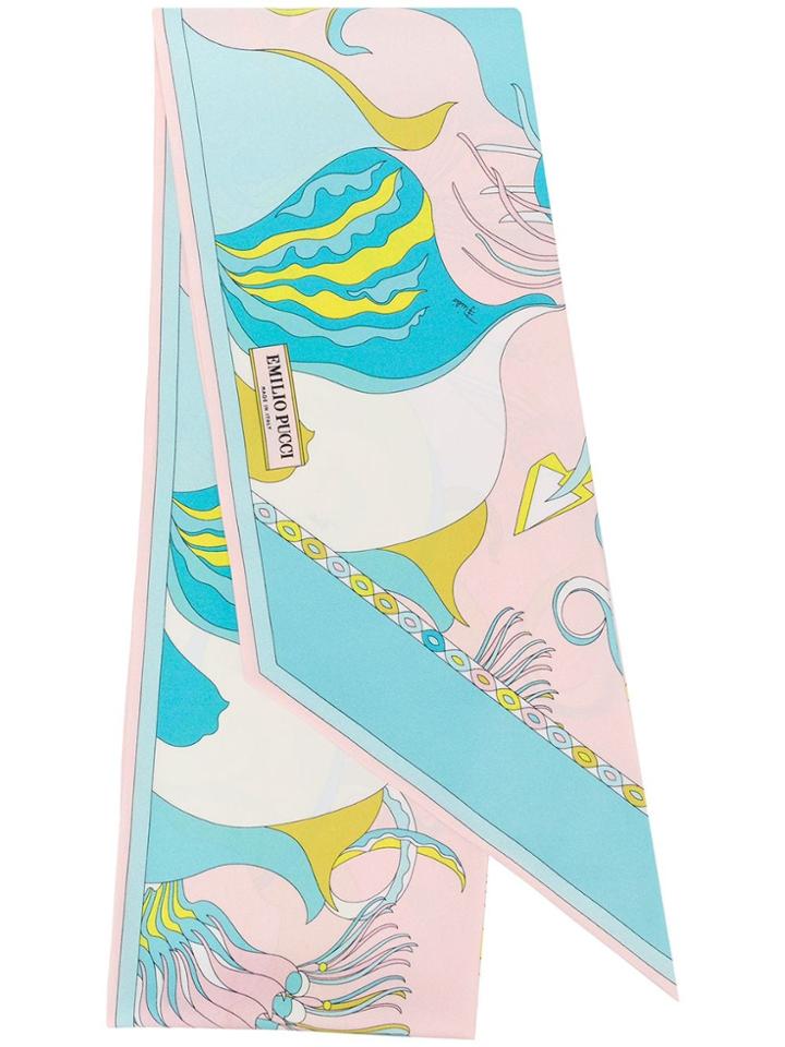 Emilio Pucci Mirabilis Print Silk-twill Scarf - Pink