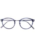 Ermenegildo Zegna Round Frame Glasses - Blue