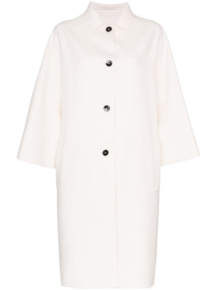 Jil Sander Single-breasted Cashmere Coat - Neutrals