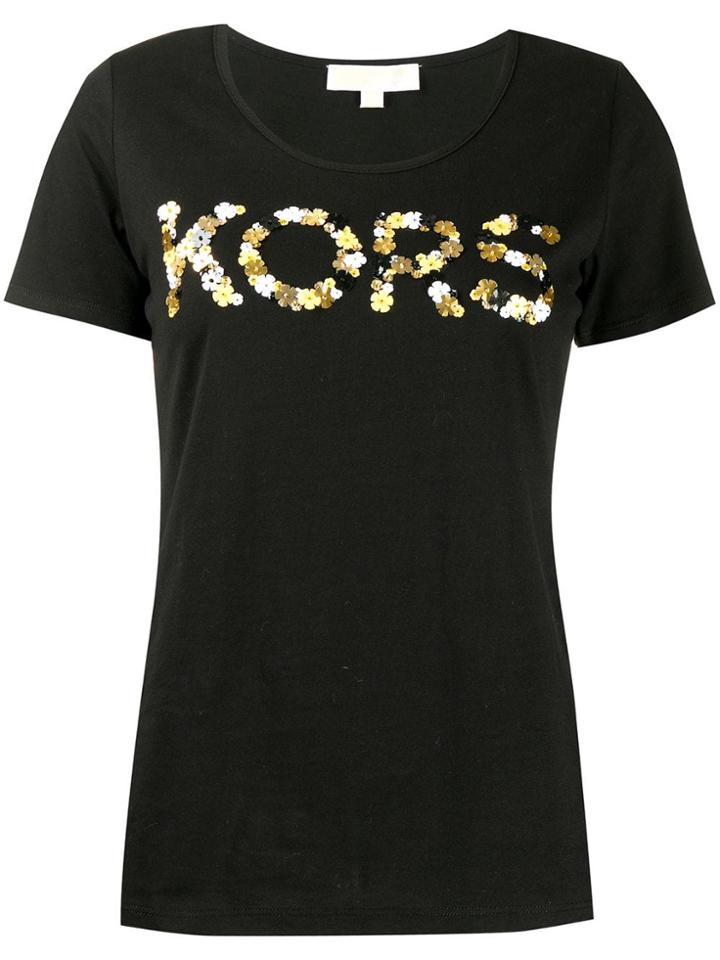 Michael Michael Kors Embellished Logo T-shirt - Black