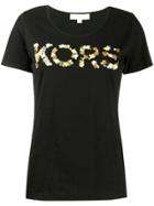 Michael Michael Kors Embellished Logo T-shirt - Black