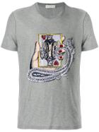 Etro Embroidered Fitted T-shirt - Grey