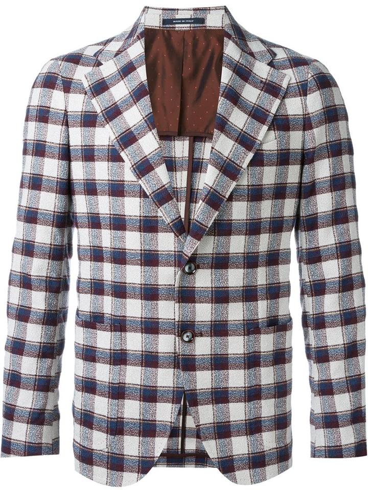 Tagliatore 'pinolerario' Checked Pattern Single Breasted Blazer
