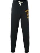 Polo Ralph Lauren Logo Print Track Pants, Men's, Size: Large, Black, Cotton/polyester