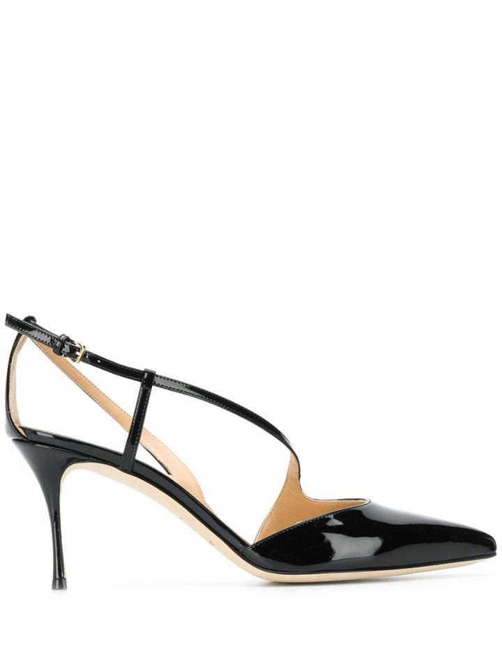 Sergio Rossi Cut-detail Pointed Pumps - Black