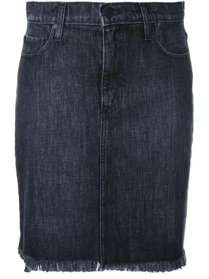 Nobody Denim Fray Skirt, Women's, Size: 26, Black, Cotton