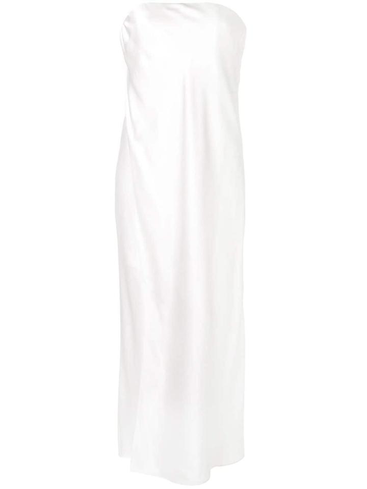 Michelle Mason Strapless Caftan - White