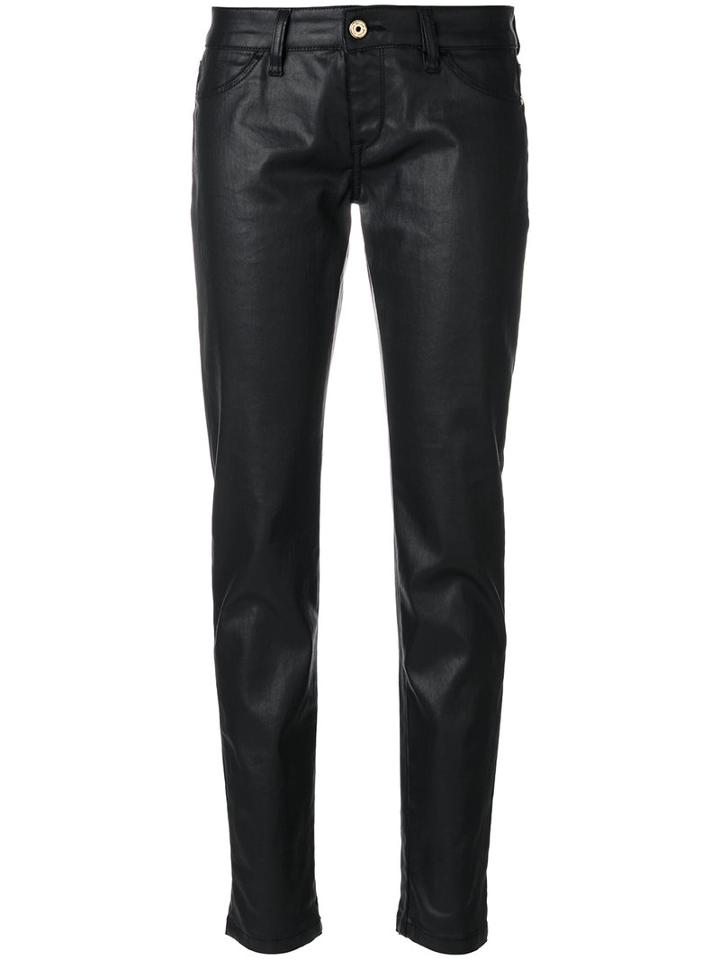 Just Cavalli - Classic Biker Trousers - Women - Cotton/polyester/spandex/elastane - 25, Black, Cotton/polyester/spandex/elastane