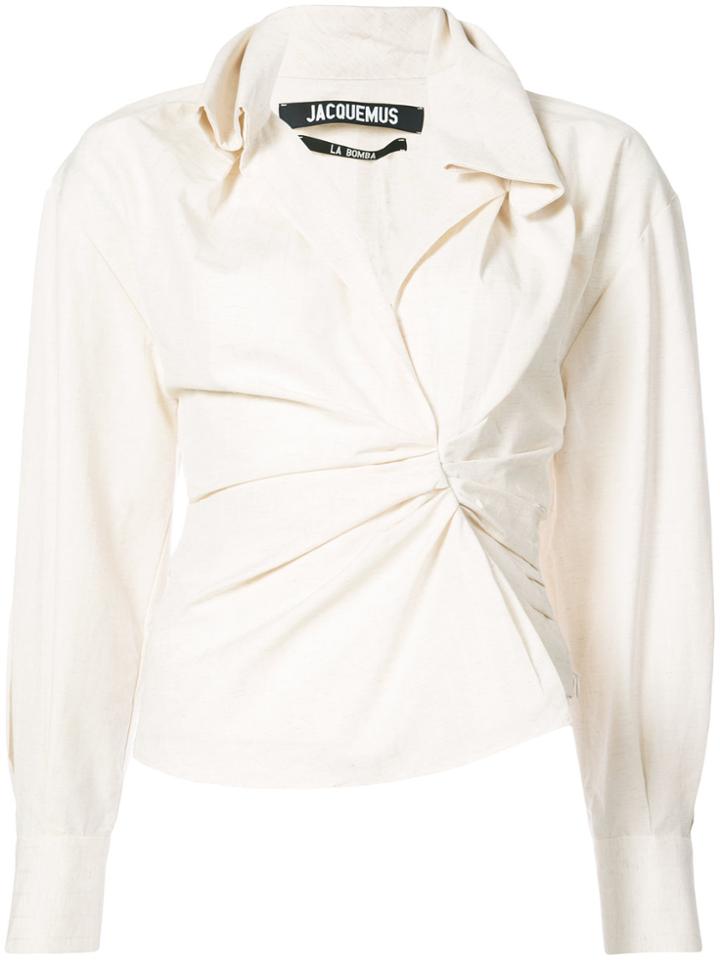 Jacquemus Gathered Side Shirt - Nude & Neutrals