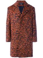 Misbhv Leopard Print Coat, Men's, Size: Large, Yellow/orange, Cotton/polyester/acetate/polyacrylic