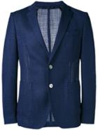 Boss Hugo Boss - Fine Knit Blazer - Men - Virgin Wool/polyamide/silk/cupro - 48, Blue, Virgin Wool/polyamide/silk/cupro