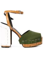 Marni Marni Sams001010tv564 Green Furs & Skins->leather - Multicolour