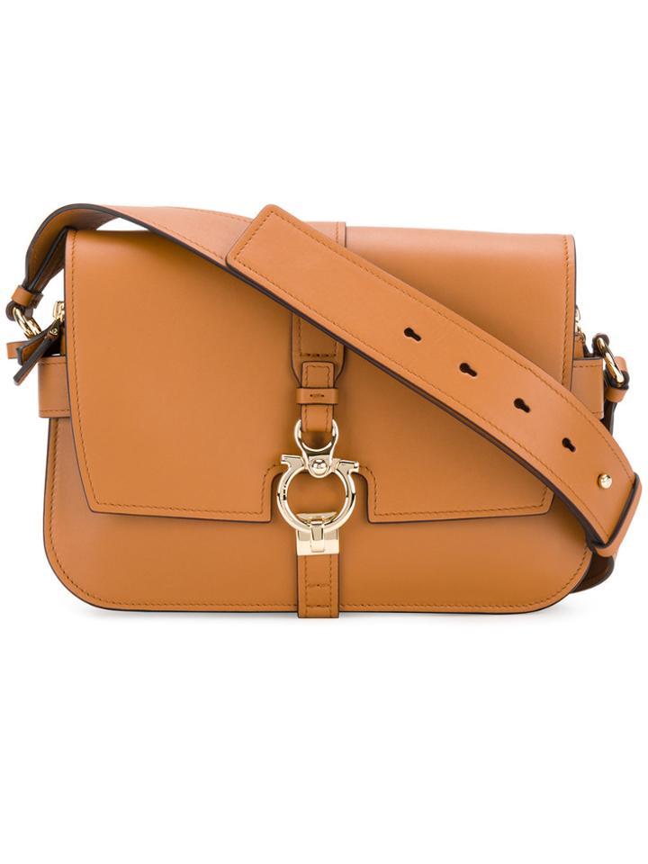 Salvatore Ferragamo Fiore Shoulder Bag - Brown