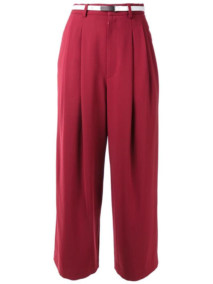 En Route Tailored Cropped Trousers, Women's, Size: 2, Red, Polyester