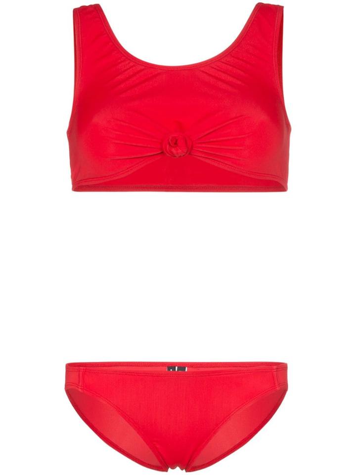Beth Richards Red Naomi Knot Top Bikini