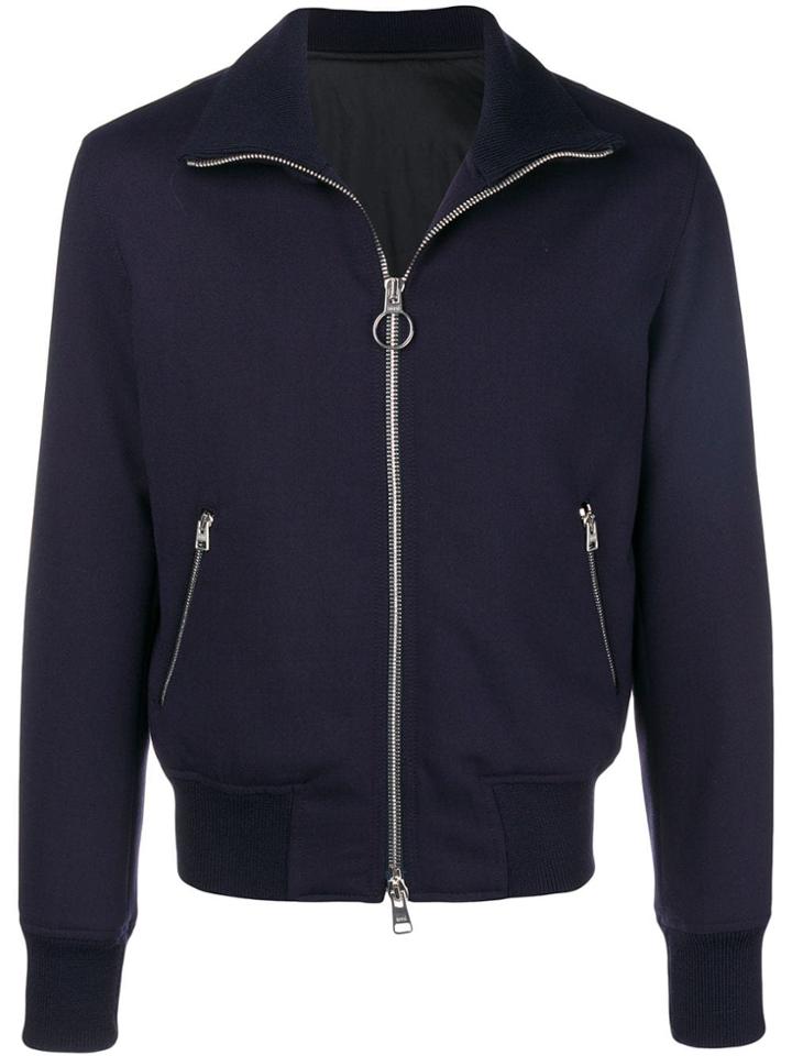 Ami Alexandre Mattiussi Funnel Neck Zipped Jacket - Blue