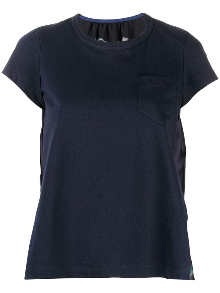 Sacai Gathered Swing T-shirt - Blue