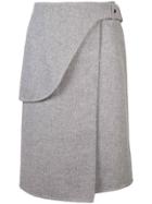 Derek Lam Wrap Saddle Skirt - Grey