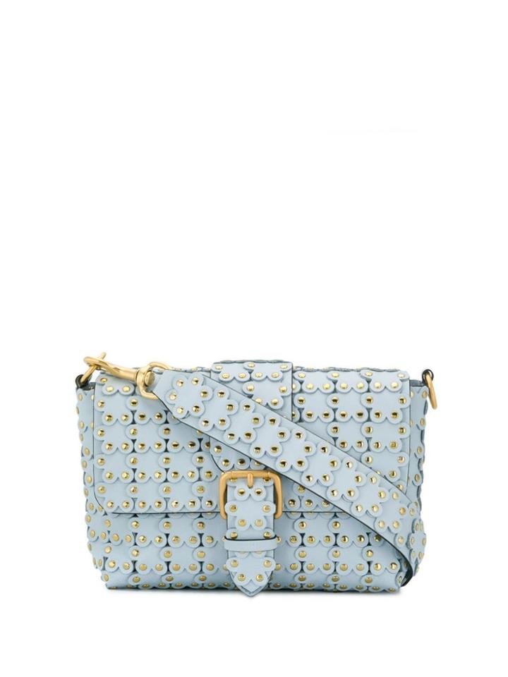 Red Valentino Red(v) Flower Appliqué Shoulder Bag - Blue