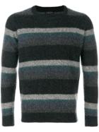Roberto Collina Striped Cashmere Jumper - Grey