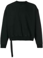Unravel Project Cropped Long Sleeve Sweatshirt - Black
