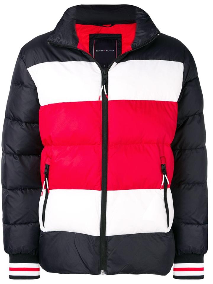 Tommy Hilfiger Colour Block Padded Jacket - Black