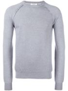 Paolo Pecora Crew Neck Jumper, Men's, Size: Small, Grey, Wool