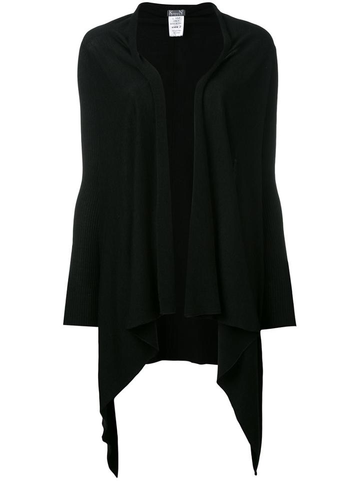 Kristensen Du Nord Waterfall Open-front Cardigan, Women's, Size: 3, Black, Cotton/cashmere
