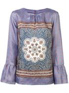 Le Sarte Pettegole Long Sleeve Blouse Trumpet Sleeve - Purple