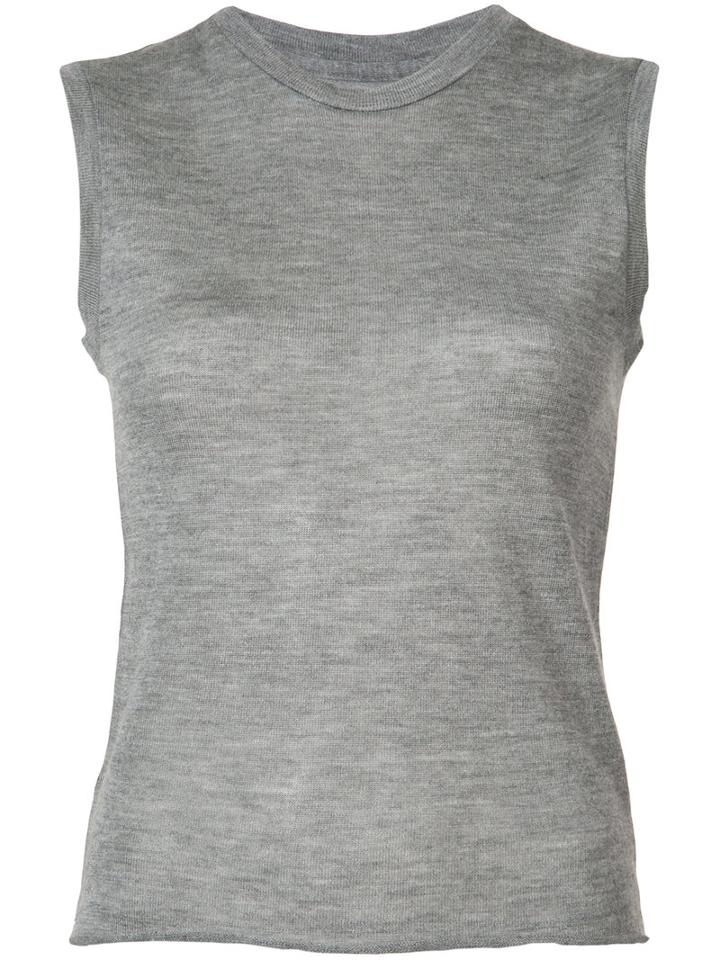The Elder Statesman - Royal Muscle Knitted Top - Women - Silk/cashmere - M, Grey, Silk/cashmere