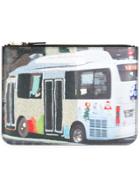 Comme Des Garçons Wallet Bus Print Zipped Clutch - Multicolour