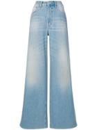 Mm6 Maison Margiela Light Wash Wide-leg Jeans - Blue
