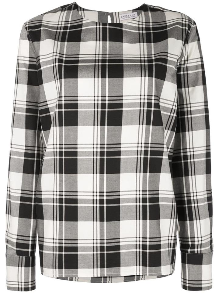 Dresshirt Plaid Pajama-style Top - Black