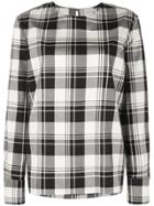 Dresshirt Plaid Pajama-style Top - Black