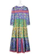 Philosophy Di Lorenzo Serafini Kids Mixed Paisley Print Dress - Purple