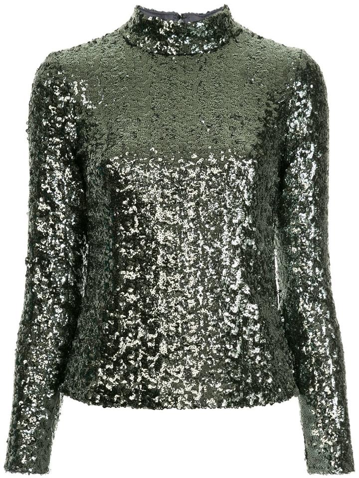 Alexis Sequin Embellished Top - Silver